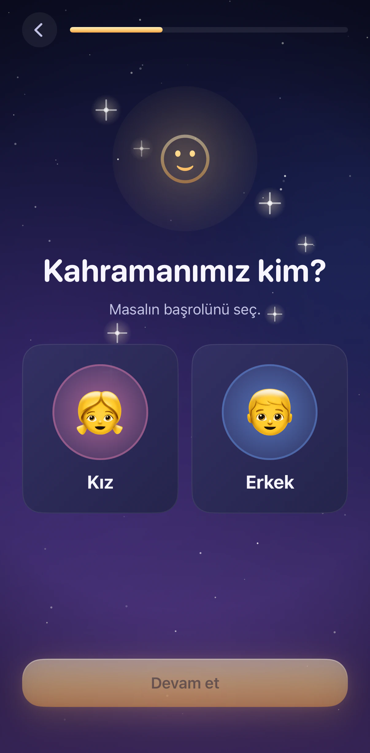 Kahraman oluşturma ekranı